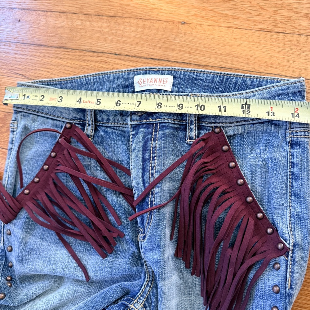 Shyanne Western Jeans | Extreme Flare | Fringe & Studded | New No Tags - Picture 7 of 11